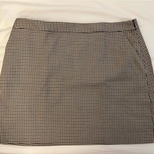 Mango checkered mini skirt with pockets